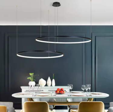 New modern led chandelier for living room bedroom dining room aluminum Ring Indoor Pendant chandelier lamp lighting