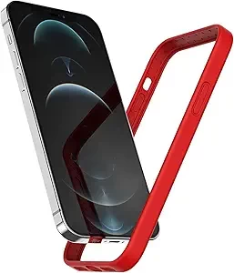 K TOMOTO Compatible iPhone 12 Pro Max Case (6.7 Inch), Soft Liquid Silicone Gel Rubber Cover [Silky Smooth Grip] Slim Design Protective Bumper-Frame-Case, Red