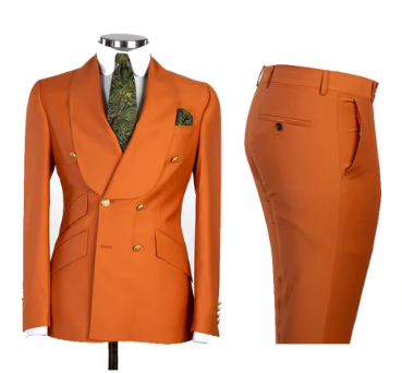 Gold Men Business Casual Mens Suits Wedding Party Jacket Pants 2024 Set Male Blazer Coat Pants 2PCS Slim Fit Suits